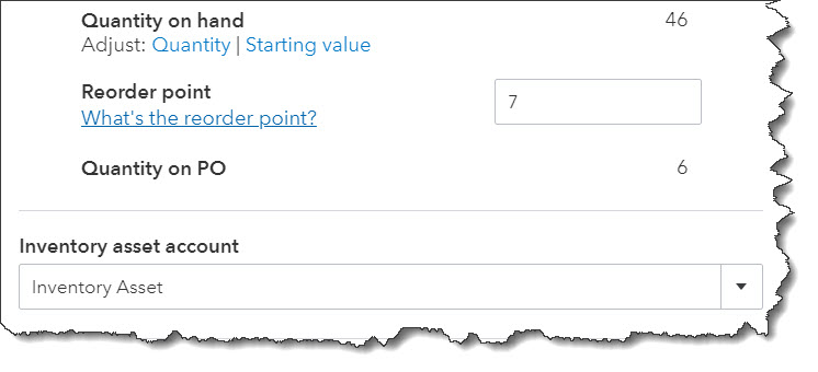 section in quickbooks