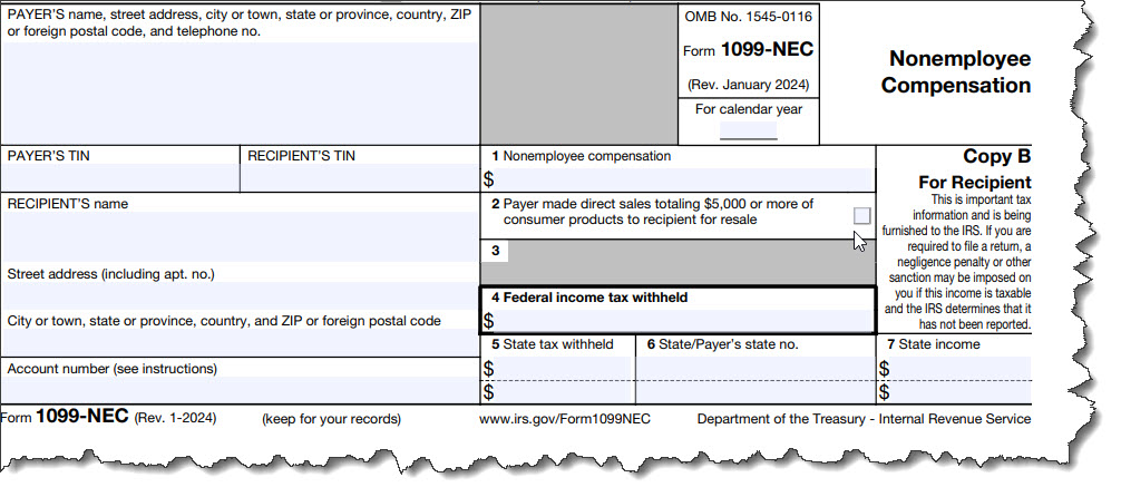 nonemployee compensation section