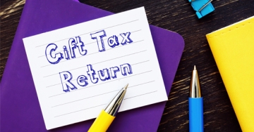 gift tax return notecard