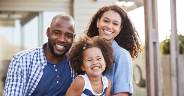 parents and young child