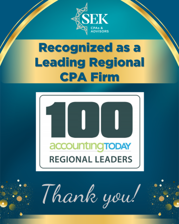 SEK Named a 2025 Regional Leader by Accounting Today