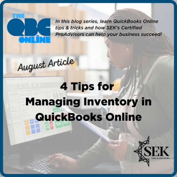 4 tips for managing inventory in quickbooks online