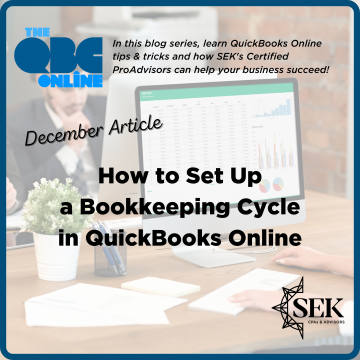 how to set up a bookkeeping cycle in quickbooks online