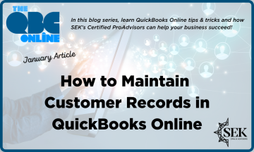 How to maintain customer records in QuickBooks Online