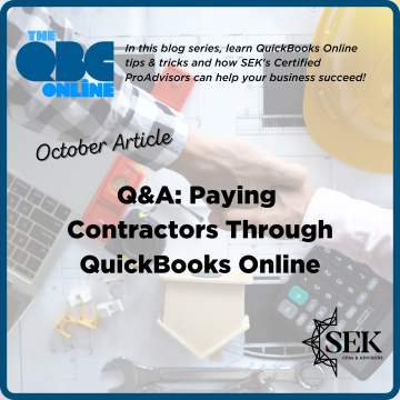 Q&A: Paying contractors through QuickBooks Online