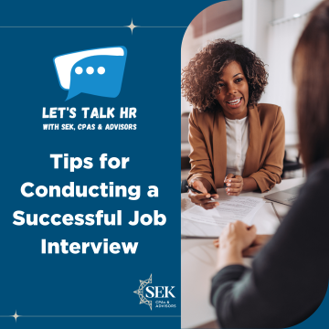 Let's Talk HR - Tips for conducting a successful job interview