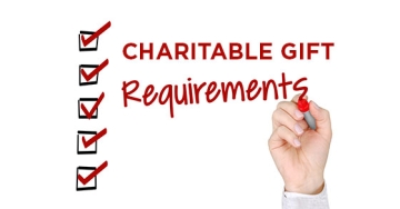 charitable gift requirement list