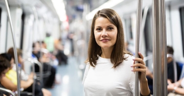 woman on bus