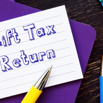 gift tax return notecard