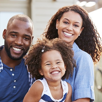 parents and young child