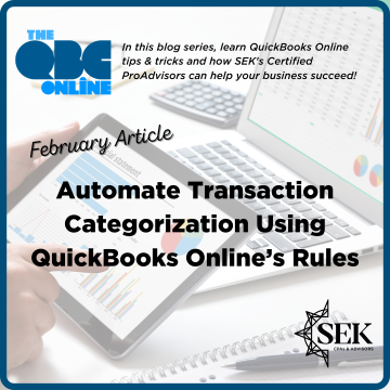 Automate transaction categorization using QuickBooks Online's rules