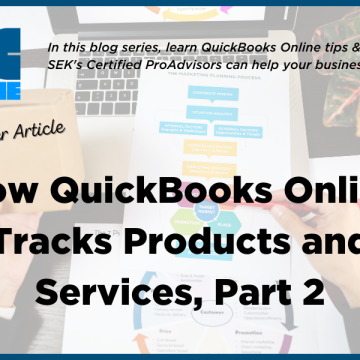 How QuickBooks Online tracks products and services, part 2