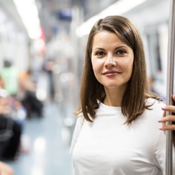 woman on bus